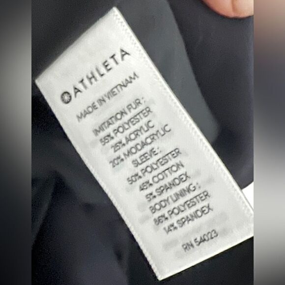 Athleta Black Sherpa Range Jacket Coat Sz Small - Picture 6 of 6